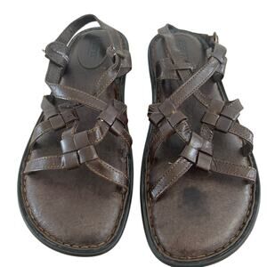 Born Women's Kesia Brown Leather Sandals
